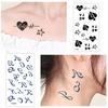 Cartoon Tattoo Sticker Waterproof Simple Alphanumeric Temporary Tattoo Disposable Tattoo