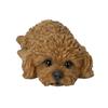 Ubia Prone Toy Poodle, Red, 19 X 10 X 5 Cm, Doll Figurine, Animal Ornament, Garden Decor, Dog, H24125-1