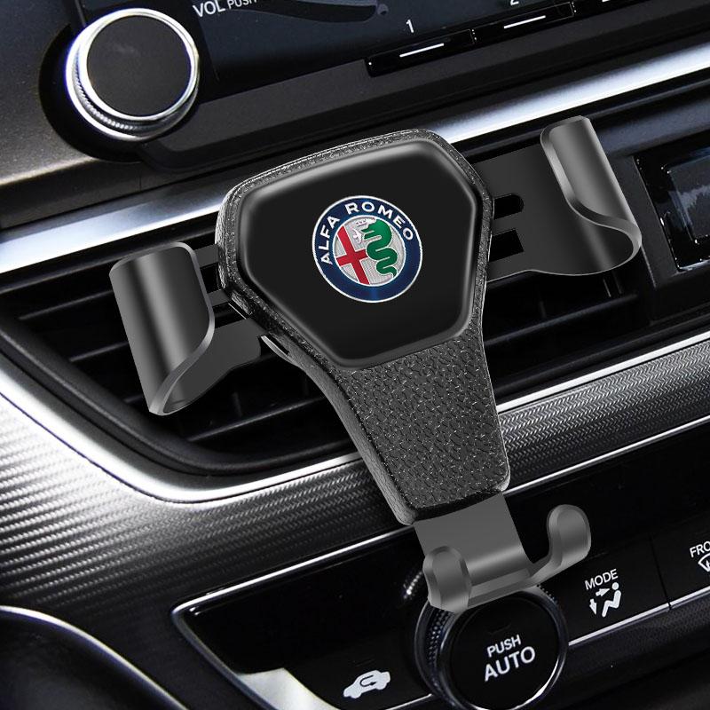 DKZHC1 Gravity ABS Vehicle GPS Mobile Phone Holder Car Accessories For Alfa Romeo Giulia Stelvio Giulietta 156 159 147 Mito Tonale Brer