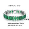 2023 Новый широкий браслет из натурального зеленого агата, драгоценный камень, серебро 925 пробы, изысканные украшения для женщин, драгоценный подарок для мамы