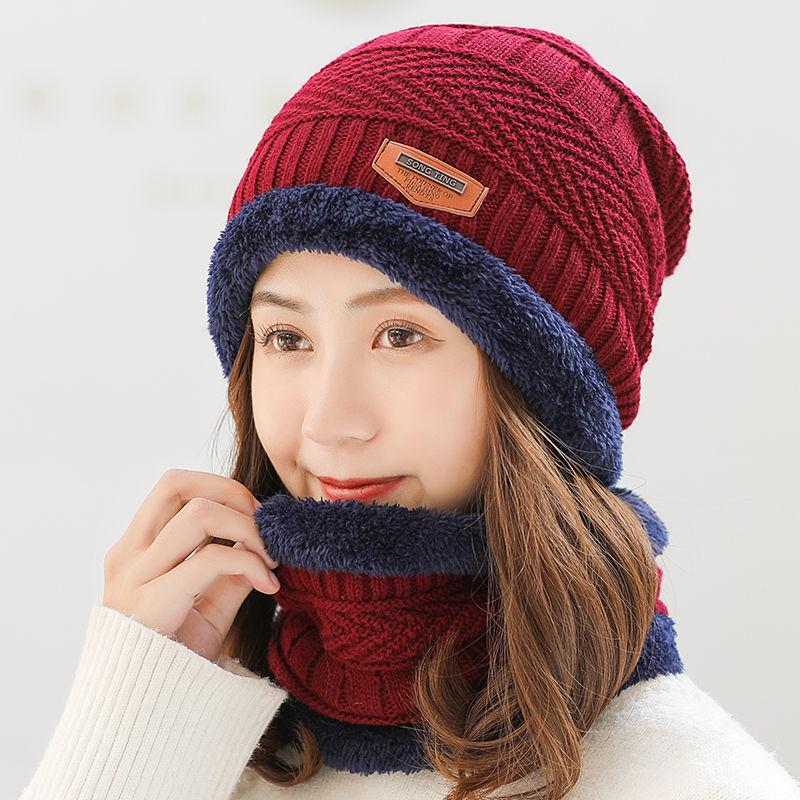 Korean Style Thickened Wool Pullover Hat with Ear Protection and Velvet Lining for Youth