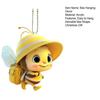 Acrylic Yellow Bee Hanging Decoration Car Rearview Mirror Little Bee Ornament Keychain Backpack Animal