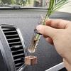 Деревянные держатели-вазы для проращивания растений с стеклянной пробиркой, для вентиляционного отверстия автомобиля, автомобильный салонный шарм для демонстрации растений и декора интерьера