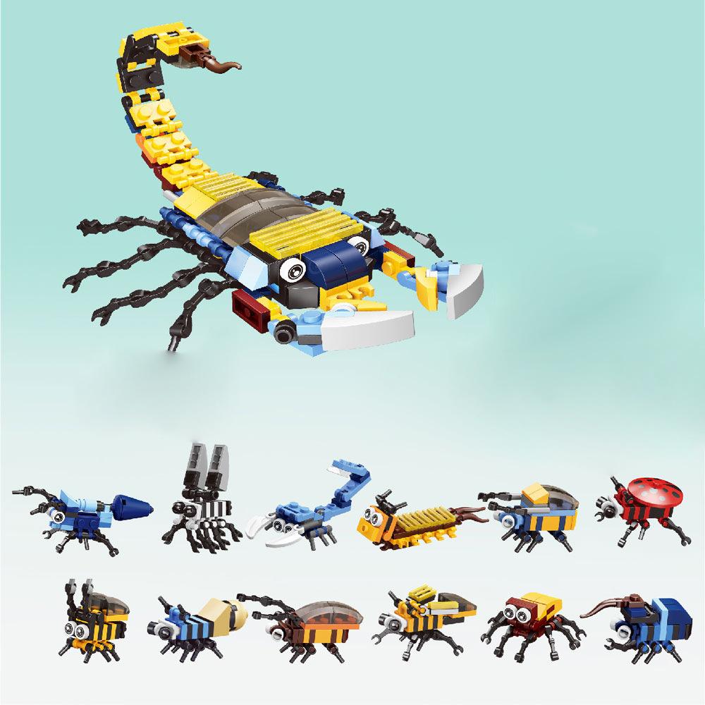 Small Particles Domestic Building Block Transparent Marine Life Toy Compatible Lego Puzzle Assembly Children'S Gift