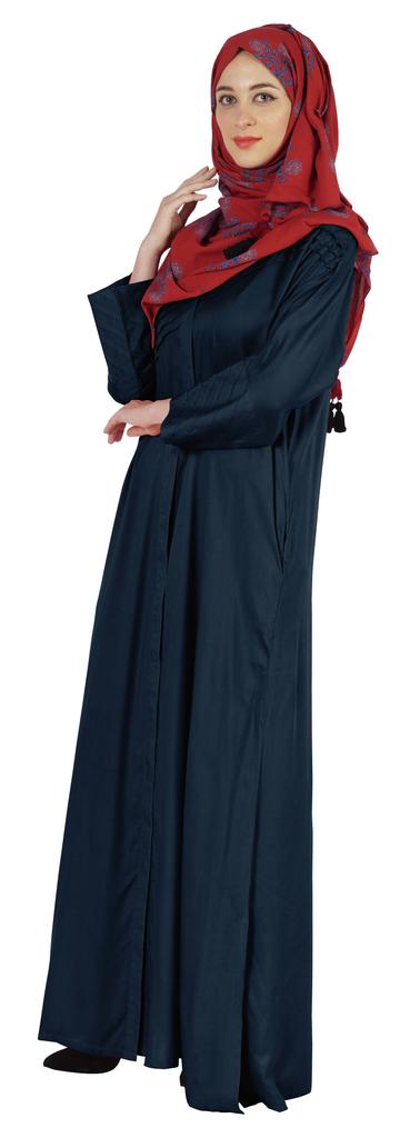 Bimba Islamic Clothes For Women Long Prayer Robe Maxi W Printed Hijab Rayon Abaya Front Button Muslim
