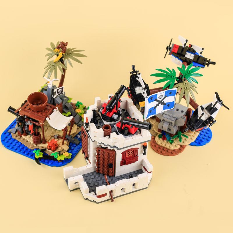 MOC Toys Мир Морских Животных Наборы Строительных Блоков Дельфин Акула Рыба-Дьявол Ракушка Водоросли Лобстер Краб Коралл Ракушка Подарки