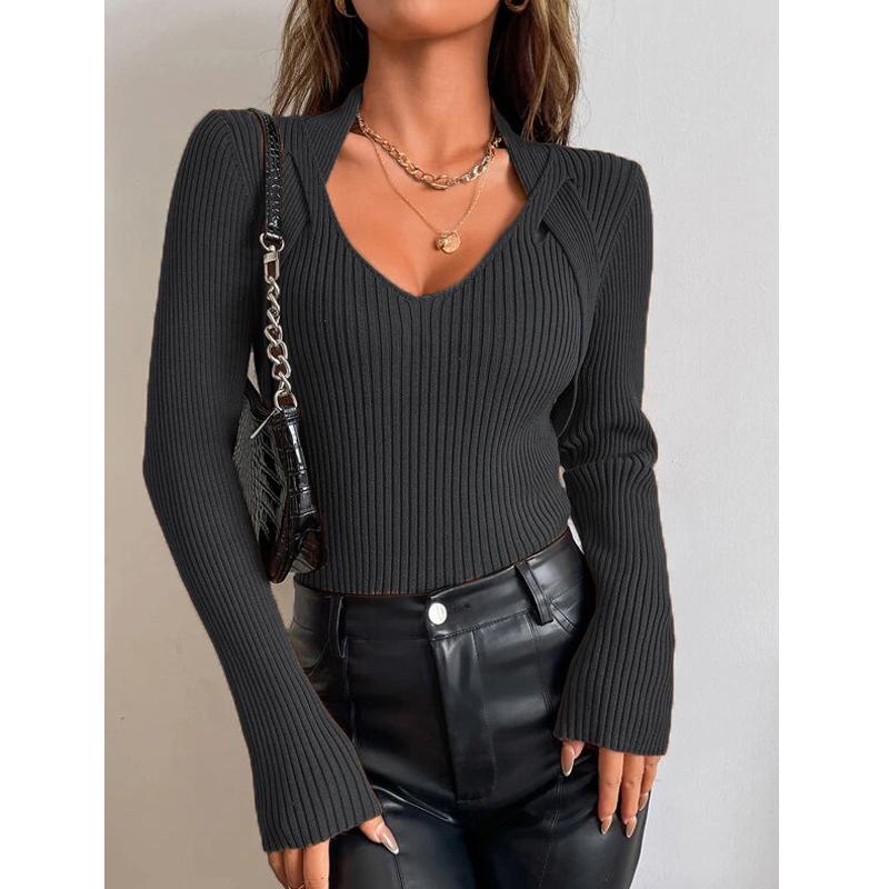 Женская мода с длинным рукавом повседневный пуловер топы осень зима Femme Knit Pull свитер