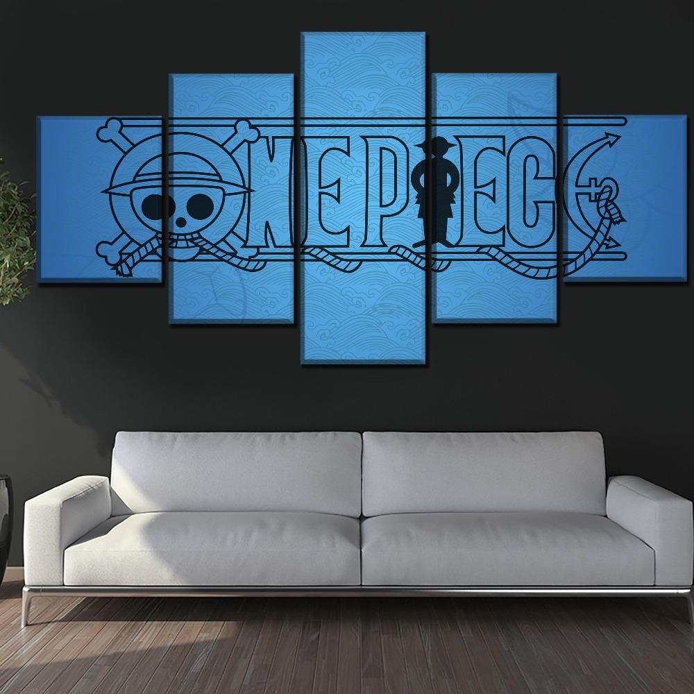 5 Pieces Modern Anime One Piece HD Print On Canvas Printed Living Room Wall Art Home Room Decoration Painting No Frame