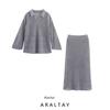 Araltay New Arrival Fashion Style Women's Clothing Fashion All-Match Casual Minimalist Cut Out Long Sleeves Knitting