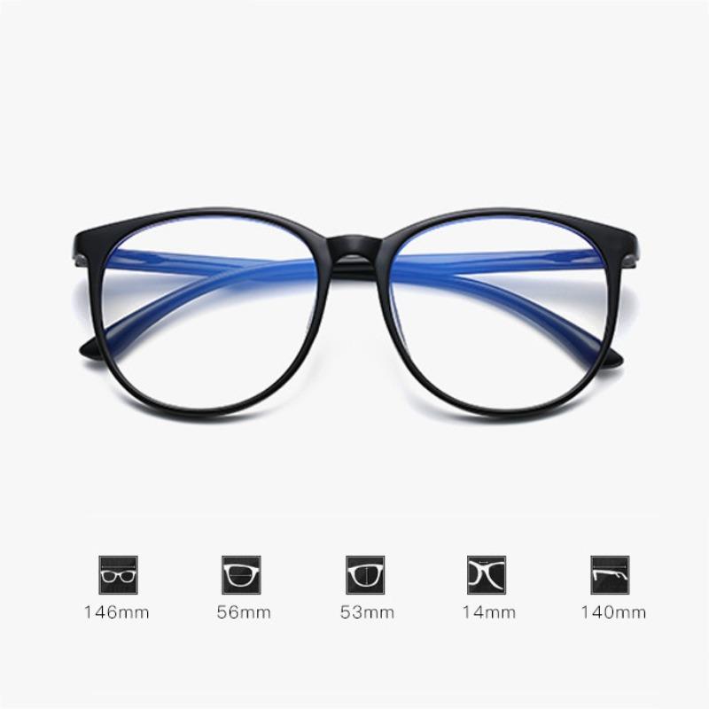 New Decorative Plane Mirror Anti Blue Light Glasses Transparent Computer Glasses Frame Without Degree Round Eyewear Women Men