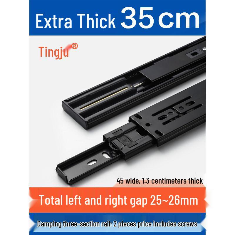 Бесшумные очень толстые направляющие для ящиков из нержавеющей стали с демпфированием отскока