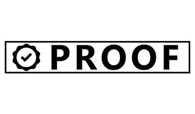 Printtoo Резиновый штамп Proof Self Inking Stamp с предварительно нанесенной краской, офисный штамп - канцелярские принадлежности для домашнего офиса, черный - 42 x 9