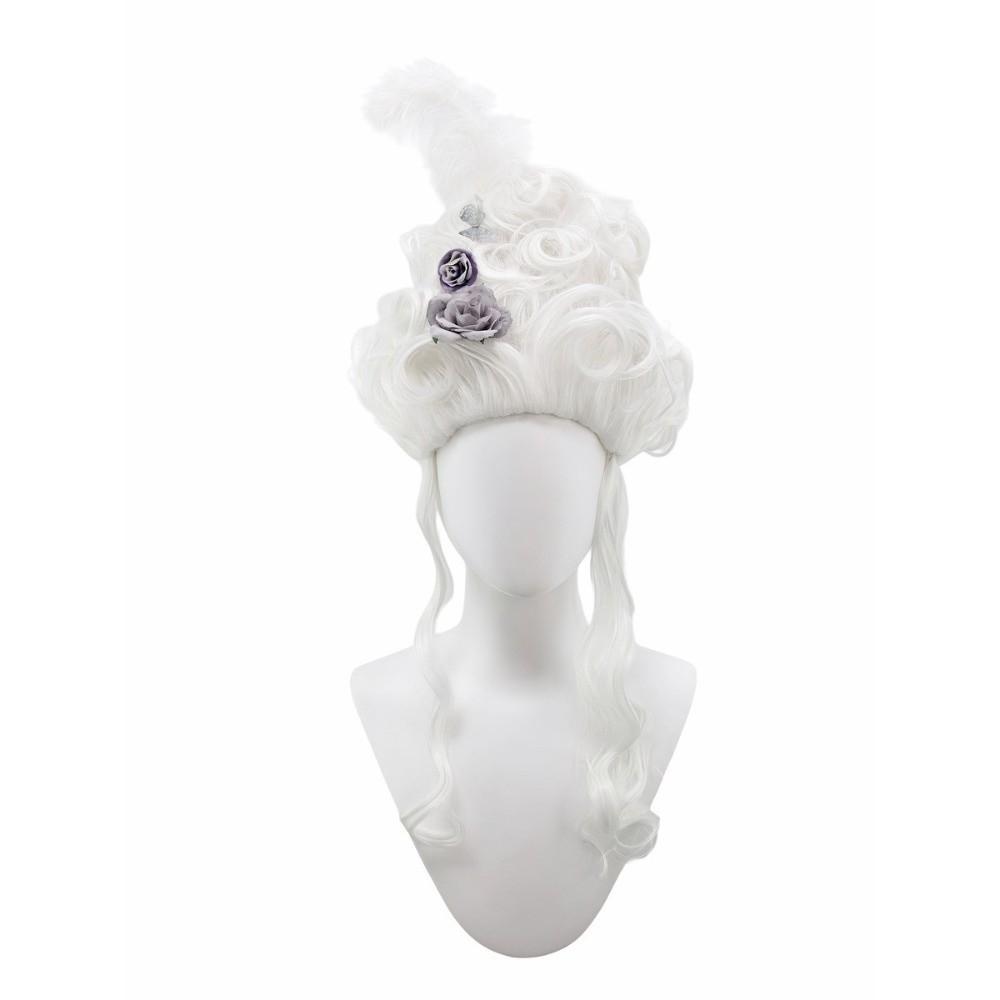 Queen Style Vintage Court-style Voluminous Curls 18th Century Colonial Lady Wig for Easy Styling