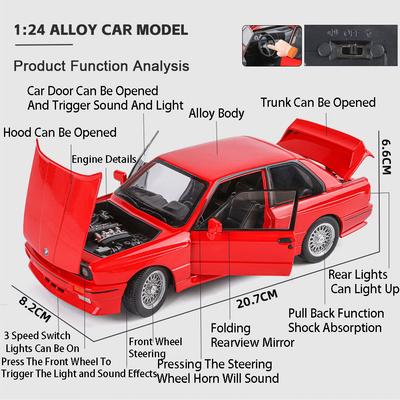 1:24 M3 760LI Модель Игрушечной Машинки Сплав Литье Под Давлением 4 Двери Открываются Миниатюрная Свет Звук Уличные Транспортные Средства Модели для Мальчиков Подарки на День Рождения