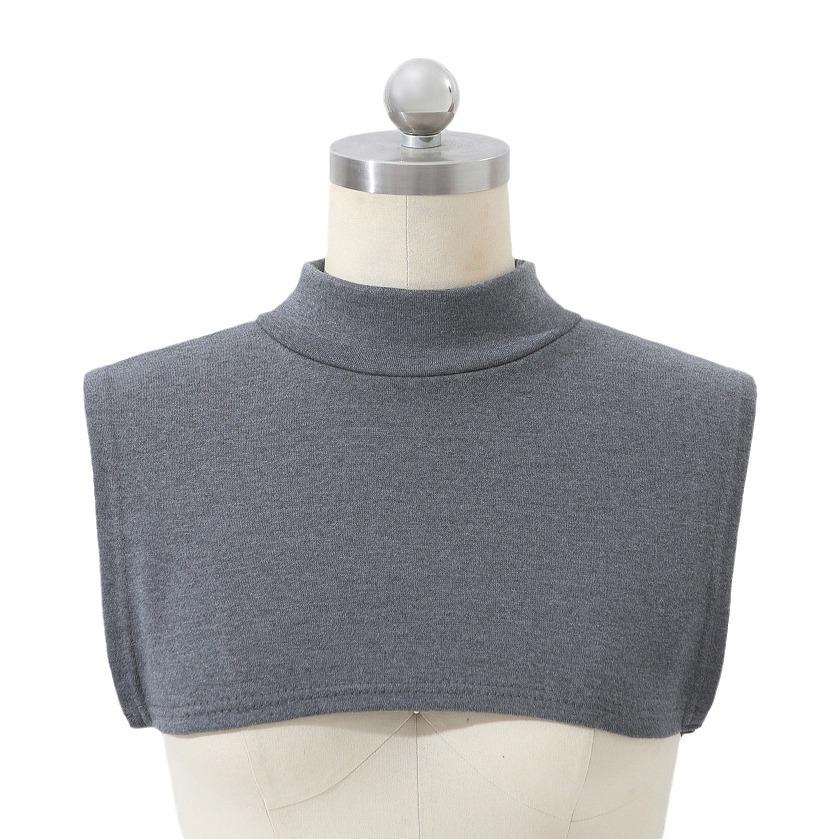 Зимняя хлопковая трикотажная водолазка для взрослых унисекс с искусственным воротником и свитером, защищающим от завязывания, теплый шарф-пуловер