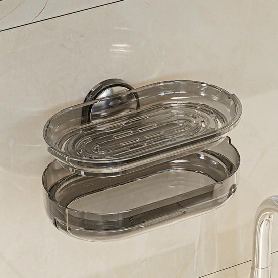 Настенная мыльница Двойная Слойка Полая Быстрый Слив Современная Без Сверления