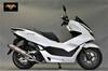 PCX125 Глушитель Alegria Титановый Сплошной Глушитель Серебристый Цвет Мотоциклетные Детали Полная Выхлопная Система Кастомные Детали Замена Послепродажная Деталь Глубокий Бас Valiente