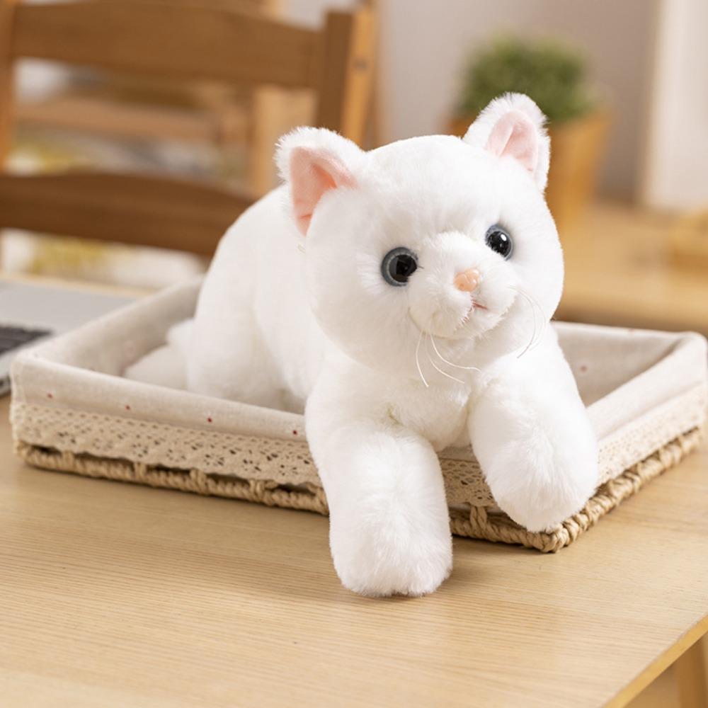 50cm Size Simulation Stuffed Cat Realistic Design Cute Lying Cat Doll Birthday Gift
