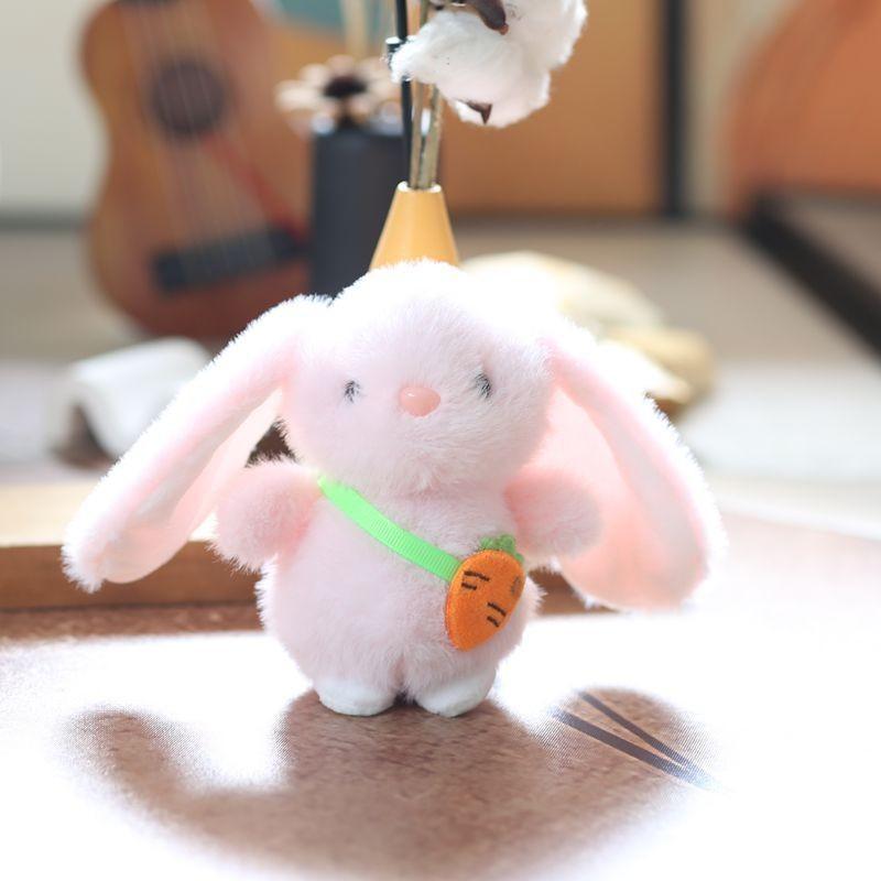 Keychain Rabbit Plush Backpack Charm Toy With Scarf Stuffed Gift Kids For