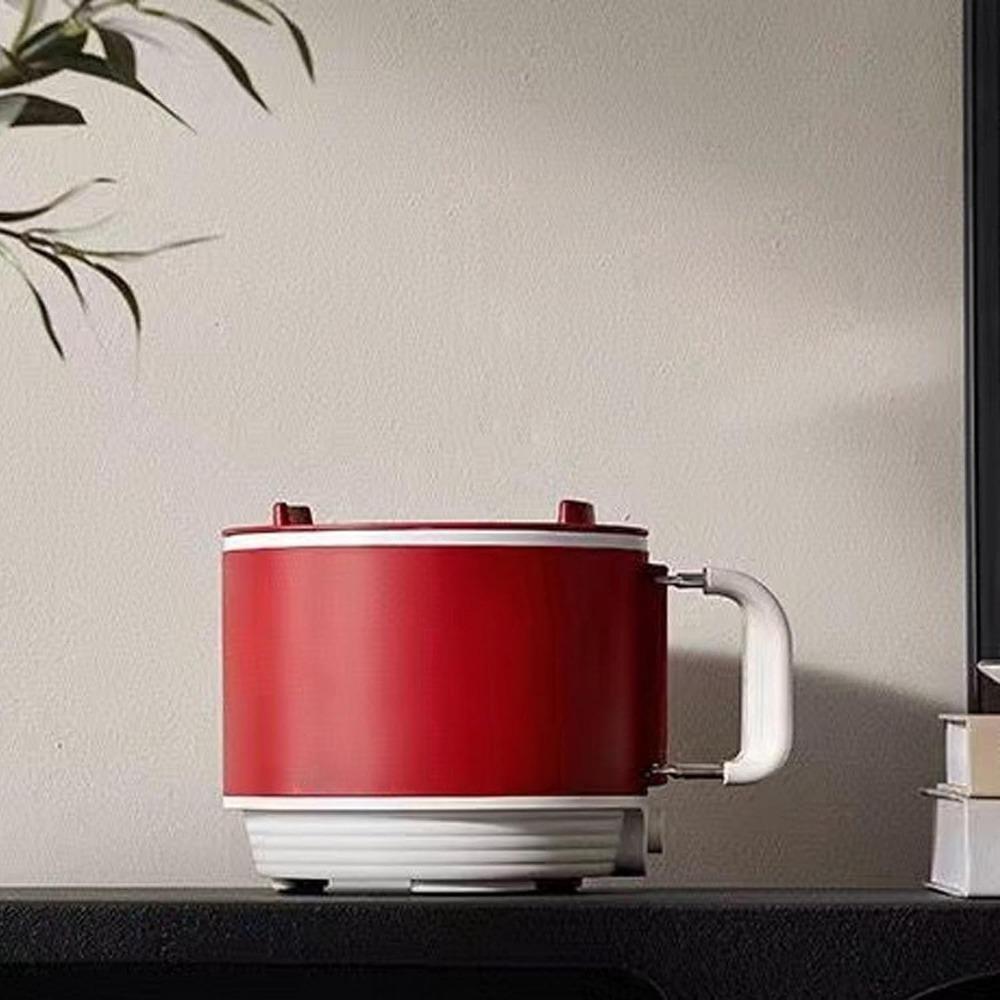 Quick Heating Mini Electric Cooker Foldable Handle Instant Noodle Bowl Home Kitchen