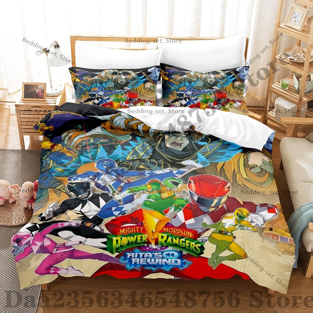 Comforter Personality Mighty Morphin Bedding Set Single Twin Full Queen King Size Bed Set Kids Bedroom s Anime Bed