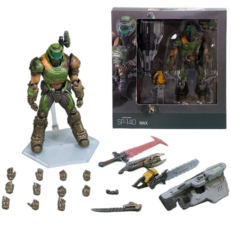 Аниме Doom Figma Doom Eternal SP-140 Фигурки Действия Модель с Подвижными Суставами Настольное Украшение Коллекционная Модель Статуэтка Игрушка Подарки