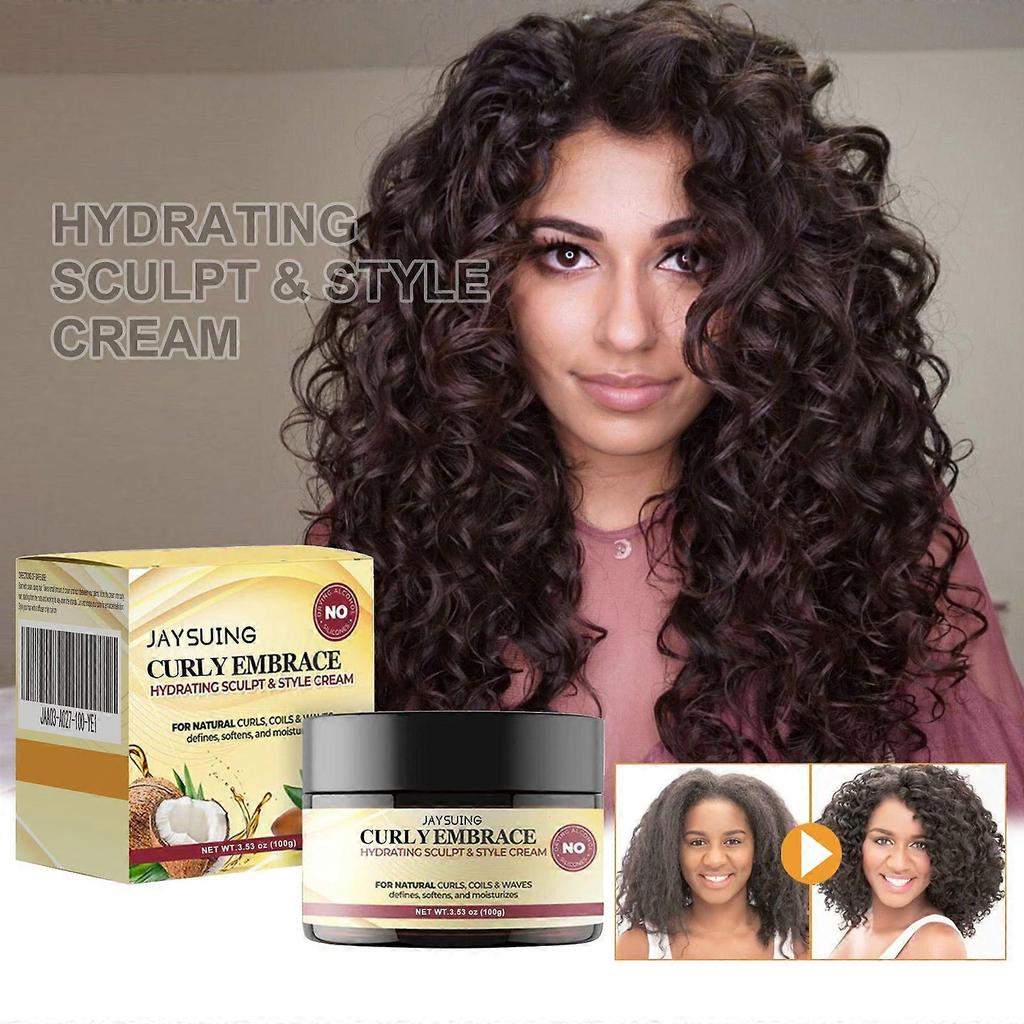 2025 Latest Model Jaysuing Moisturizing Styling Cream, Fluffy Curly Hair
