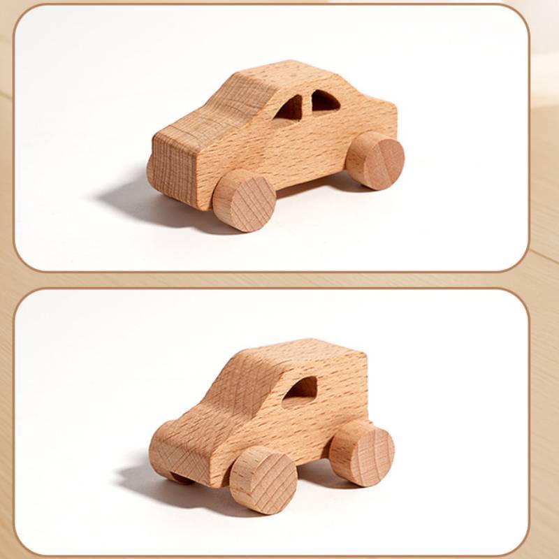 Wooden Baby Teething Push Car With Diy Assembly For Infant Development And Motor Skills