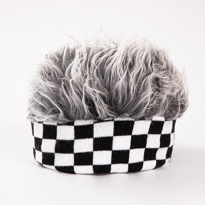 Забавные короткие шапки для волос для мужчин и женщин, хип-хоп, шапка-бини, парик, дышащая мягкая бейсболка для занятий спортом на открытом воздухе, парик для вечеринок