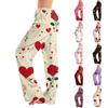 Womens Pajama Pants Sleepwear Casual Drawstring Elastic Waist Pants Comfy Straight Yoga Loose Trousers