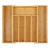 Utoplike Cutlery Storage Drawer, Cutlery Case, Storage Box, Extendable and Sliding Dish Tray, Storage Case, Bamboo, Kitchen Drawer Storage, Tabletop