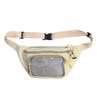 Chic Yellow Itabag With Transparent Pin Display Bags Fashion Crossbody Purse Waist Bag Chest Purses For Anime Fans Yellow