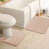 Yousheng 2 шт./комплект коврик для ванной комнаты с нескользящей подошвой 40x60 см 40x50 см коралловый бархат U-образный квадратный коврик для ванной комнаты