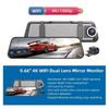 9,66-дюймовый потоковый видеорегистратор, трехлинзовый WiFi HD автомобильный видеорегистратор, сенсорный видеорегистратор с камерой заднего вида