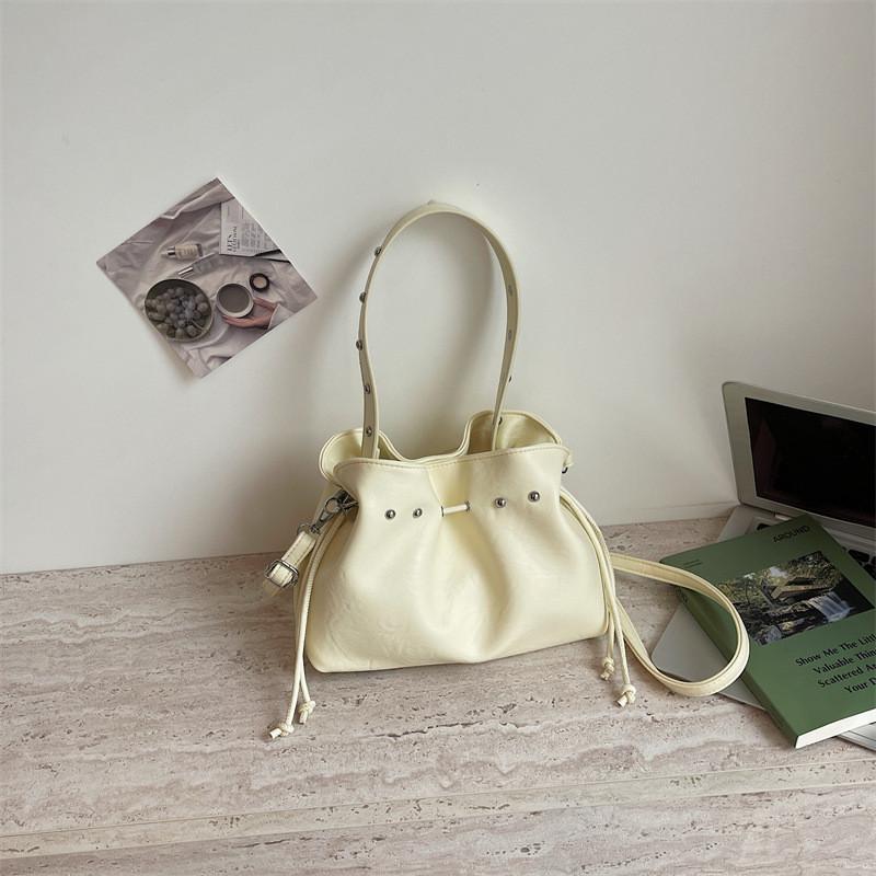 IELGY Summer All-Match Messenger Bag Fashion Simple Shoulder Bucket Bag