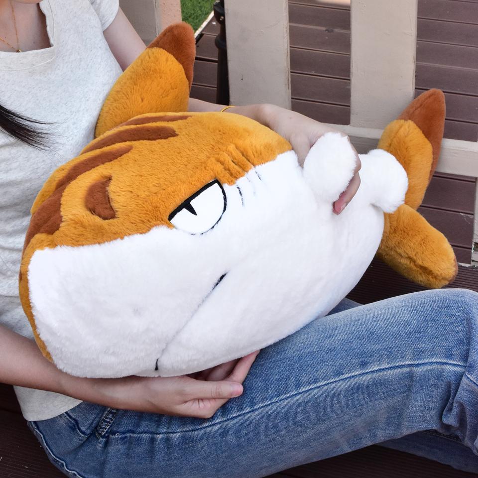 Плюшевая игрушка Yogin Orange Sharkitty Кавайная плюшевая кукла Мягкая набивная мультяшная кукла Подушка Креативные подарки на день рождения Рождество