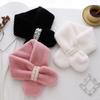 Soft Pearl Plush Scarf Faux Rabbit Fur Korean Style Scarf Cute Faux Fur Scarf  Winter Keep Warm