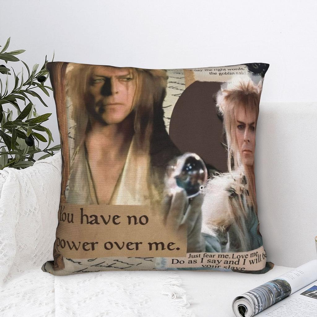 Soft Labyrinthes Jareth the-Goblin-King Pillowcase Polyester Cushion Cover Decoration Classic Movie Pillow Case Cover Square