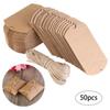 50PCS Brown Kraft Paper Box For Party Wedding Favor Candy Jewelry Packing Lot Candy Box Packing Party Storage Wedding Gifts Bag