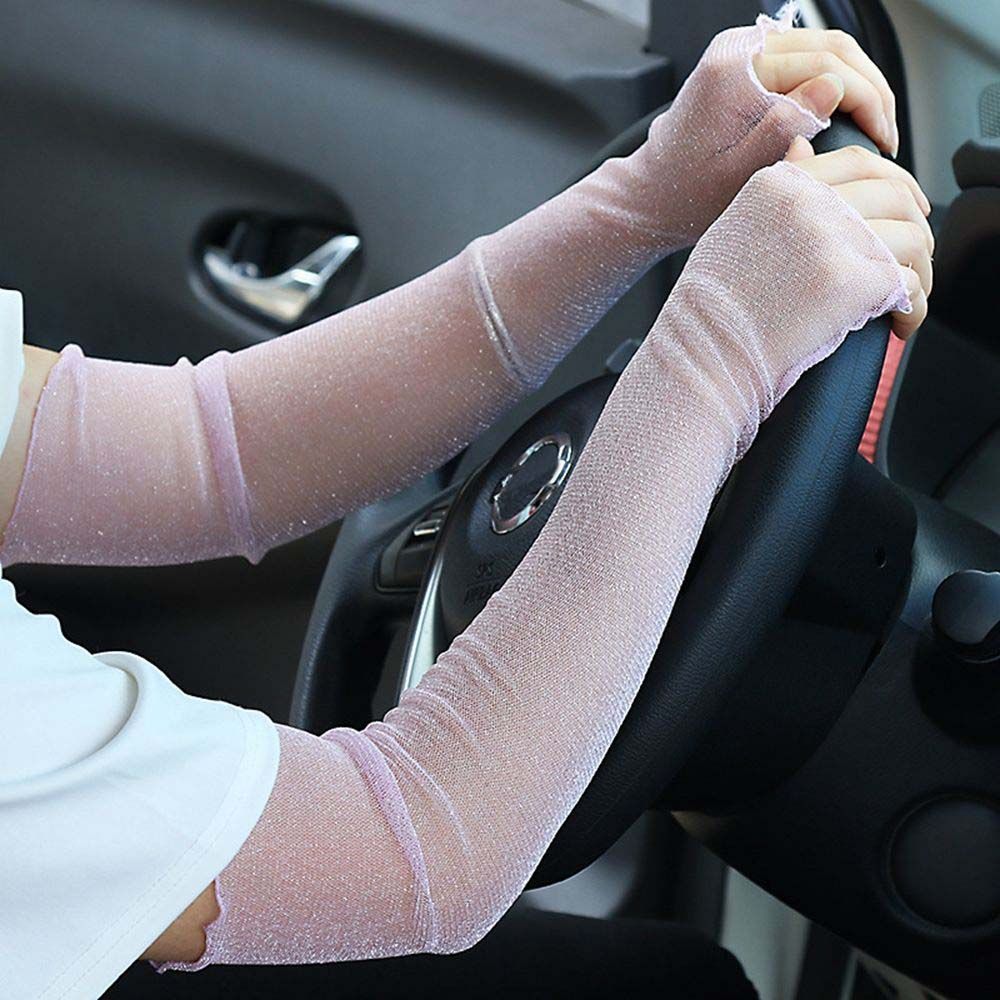 Glove Sunscreen Outdoor Sport Mesh Sun Protection Cover Lace Arm Warmers Ice Silk Sleeves