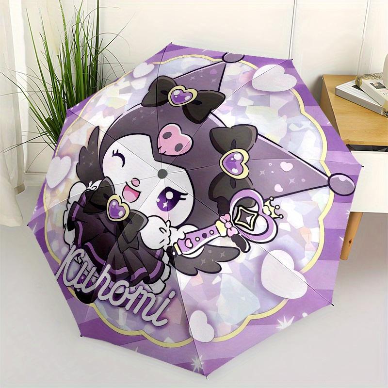 1pc Kuromi Magical PrincessUmbrella with Plastic Handle,Suitable for All Seasons Home Travel Outdoor UmbrellaSanlio150