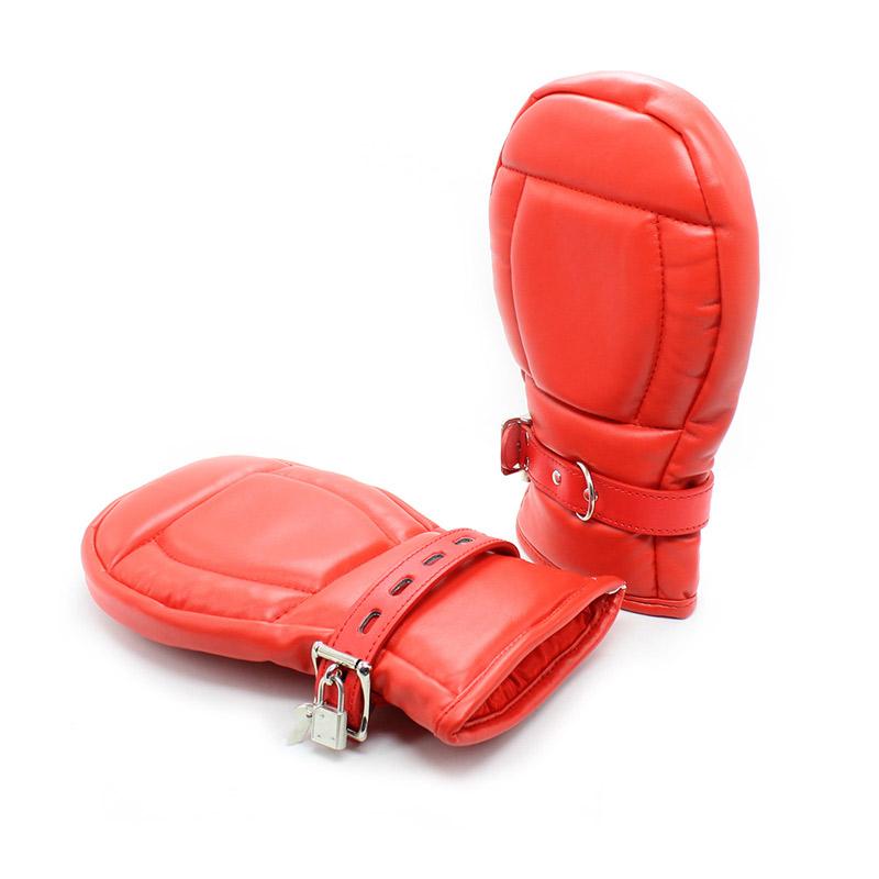 Unisex Leather Puppy Play Dog Gloves Dog Paw Soft Padded Fist Mitts Bdsm Bondage Palms Mitten,Fetish Slave Pet Role Play Sex Toy