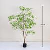 Multi-Stem Maple Tree Simulation: Floor-Standing Potted Plant for Home, Living Room, or Window Display