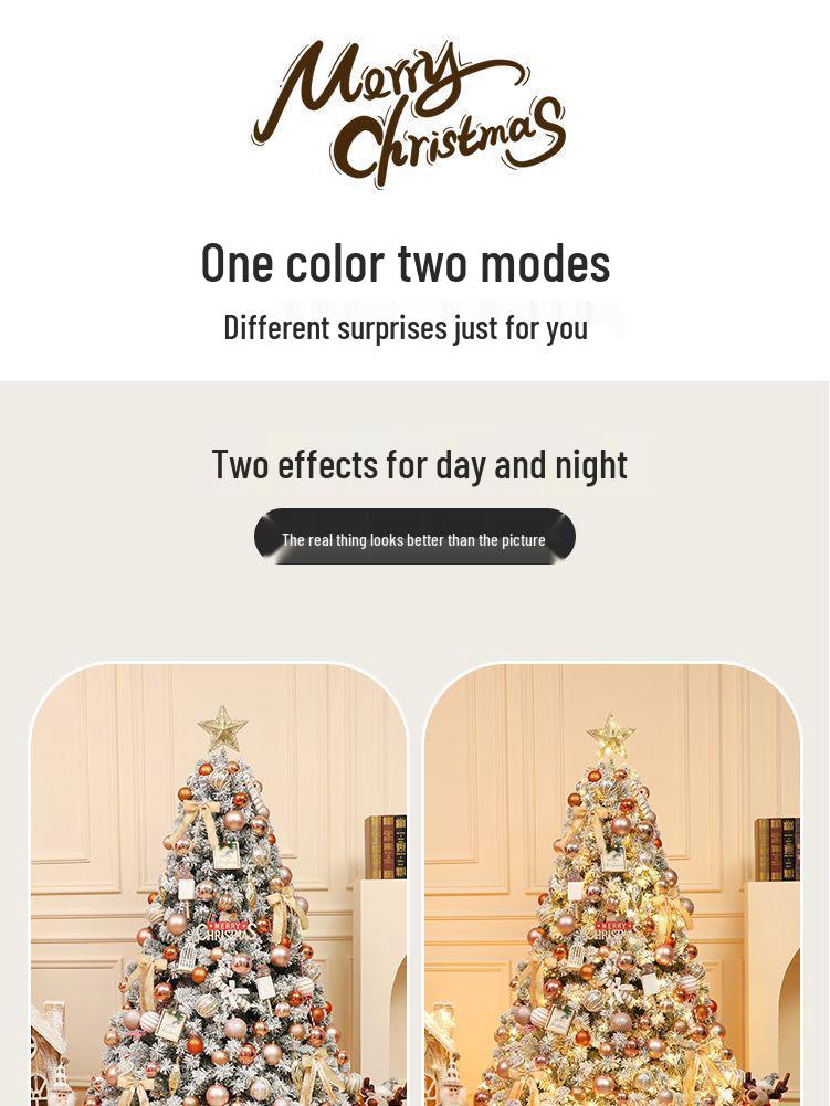 Nordic-Inspired High-End White Snow Christmas Tree Decoration Set (1.5/1.8/2.1m)