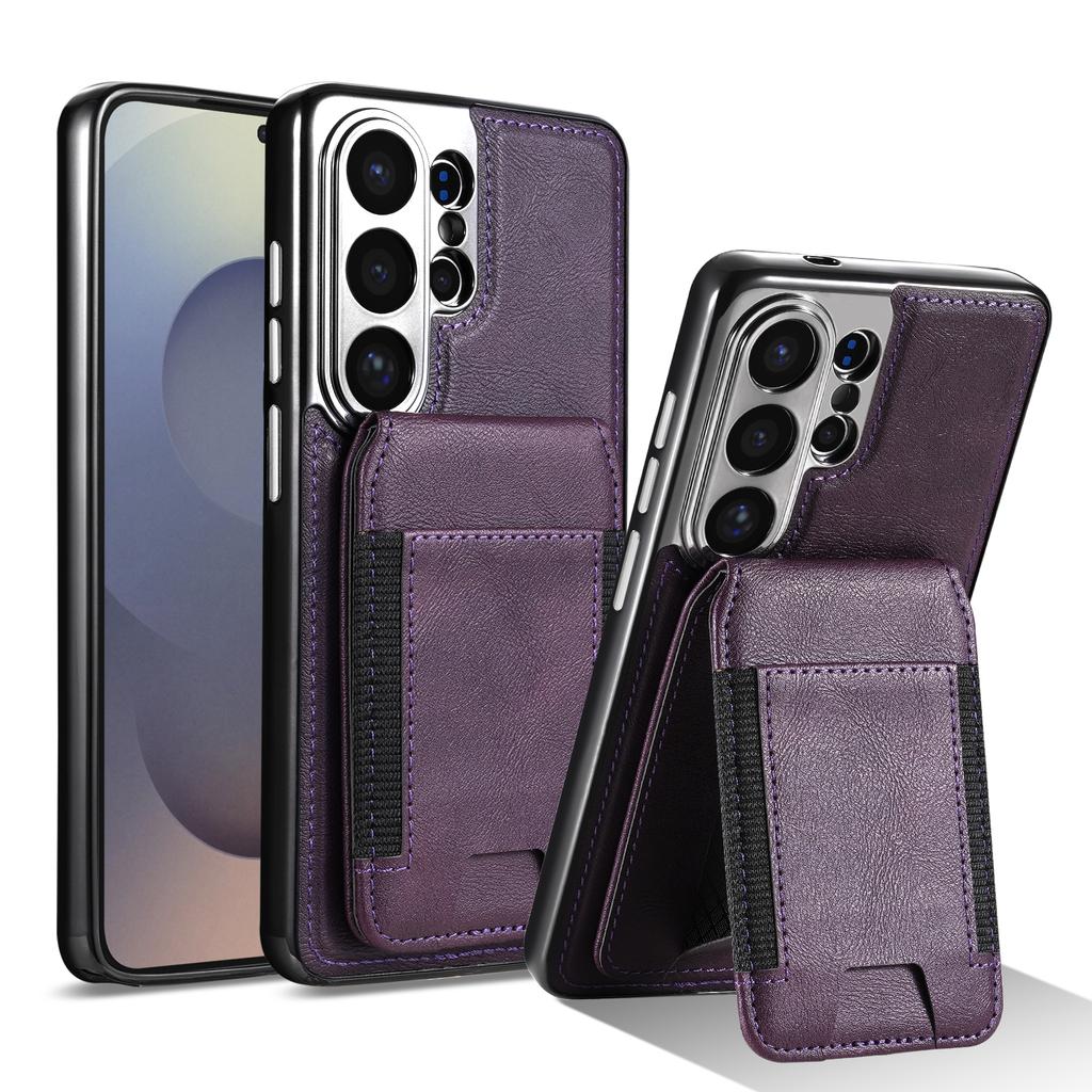 Винтажный кожаный магнитный чехол для Samsung Galaxy S26 Ultra S26+ Plus с магнитной подставкой, карманом-кошельком, держателем для карт