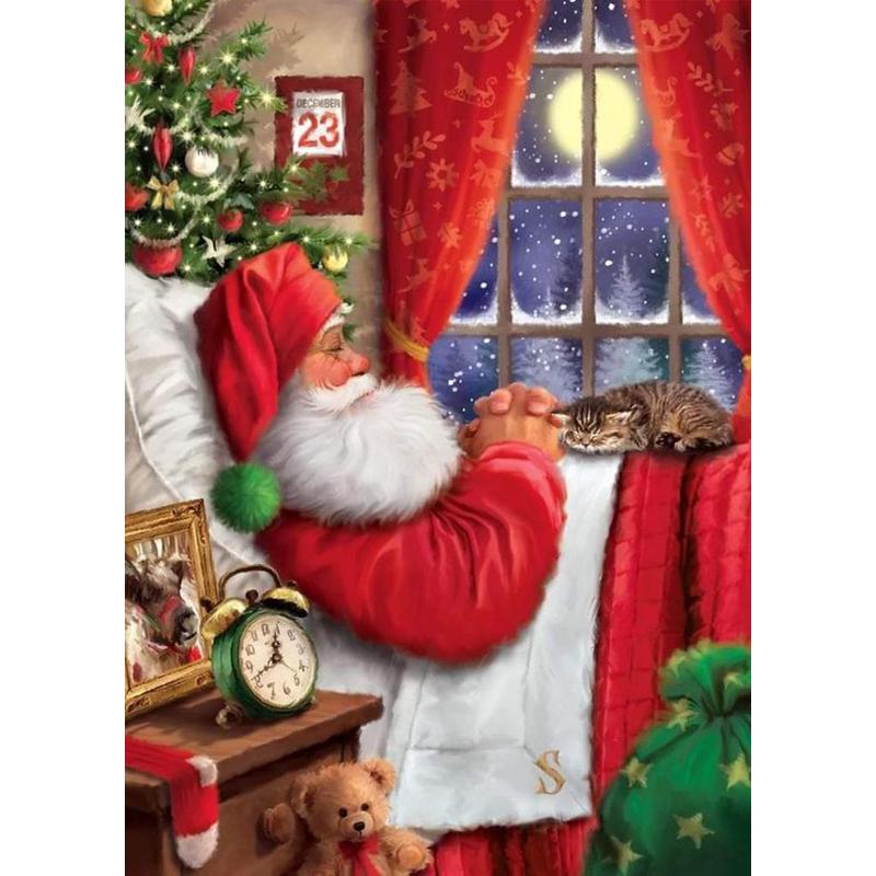 DIY мультфильм Санта-Клаус 5D алмазная живопись полная круглая дрель Алмазная вышивка Рождественский подарок наборы для вышивки крестом домашний декор