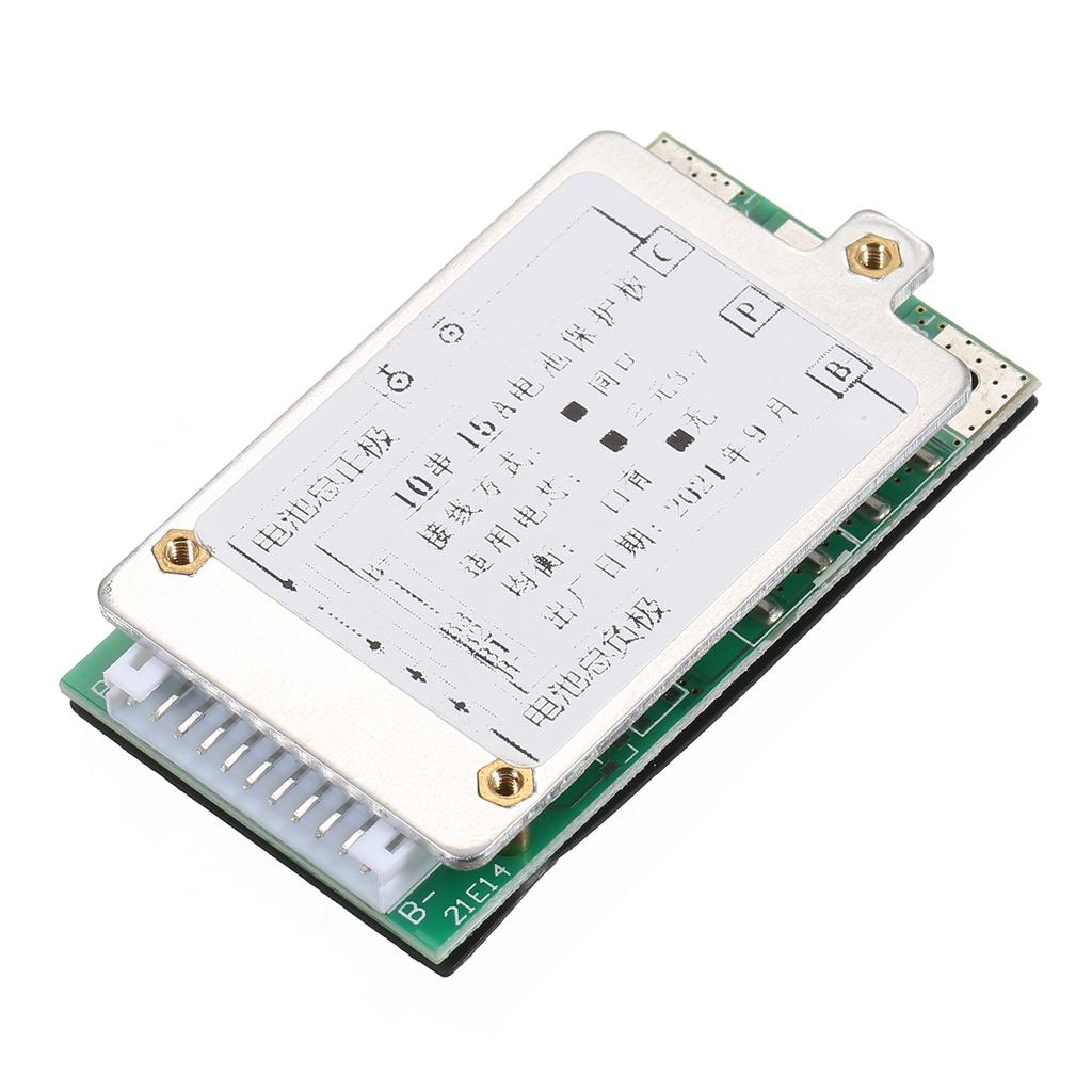 Плата защиты BMS для литий-ионных аккумуляторов 10S 15A 36V, с функцией балансировки, для электровелосипеда, электросамоката