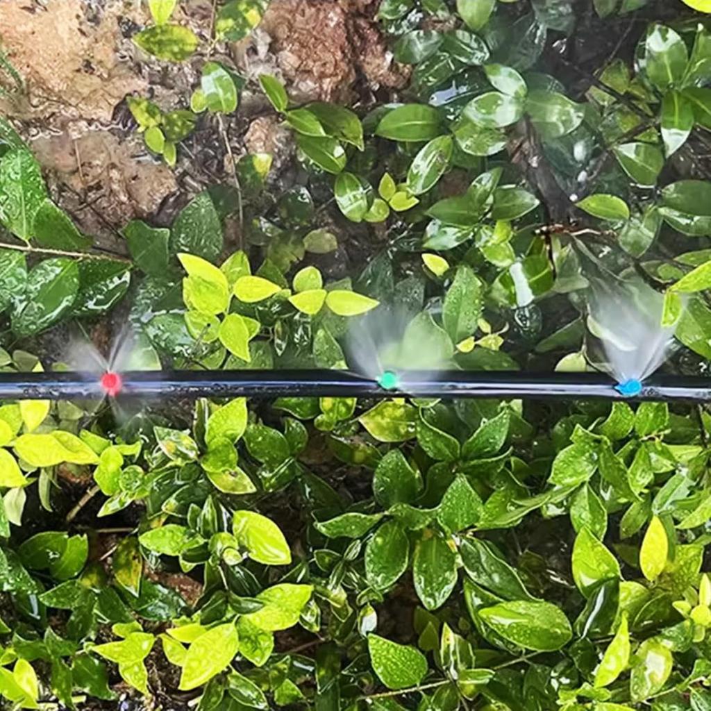 6 шт. регулируемых капельниц для полива, регулируемая система капельного орошения с потоком воды на 360 градусов, капельницы для полиэтиленовой трубы диаметром 4/7 мм для цветников.