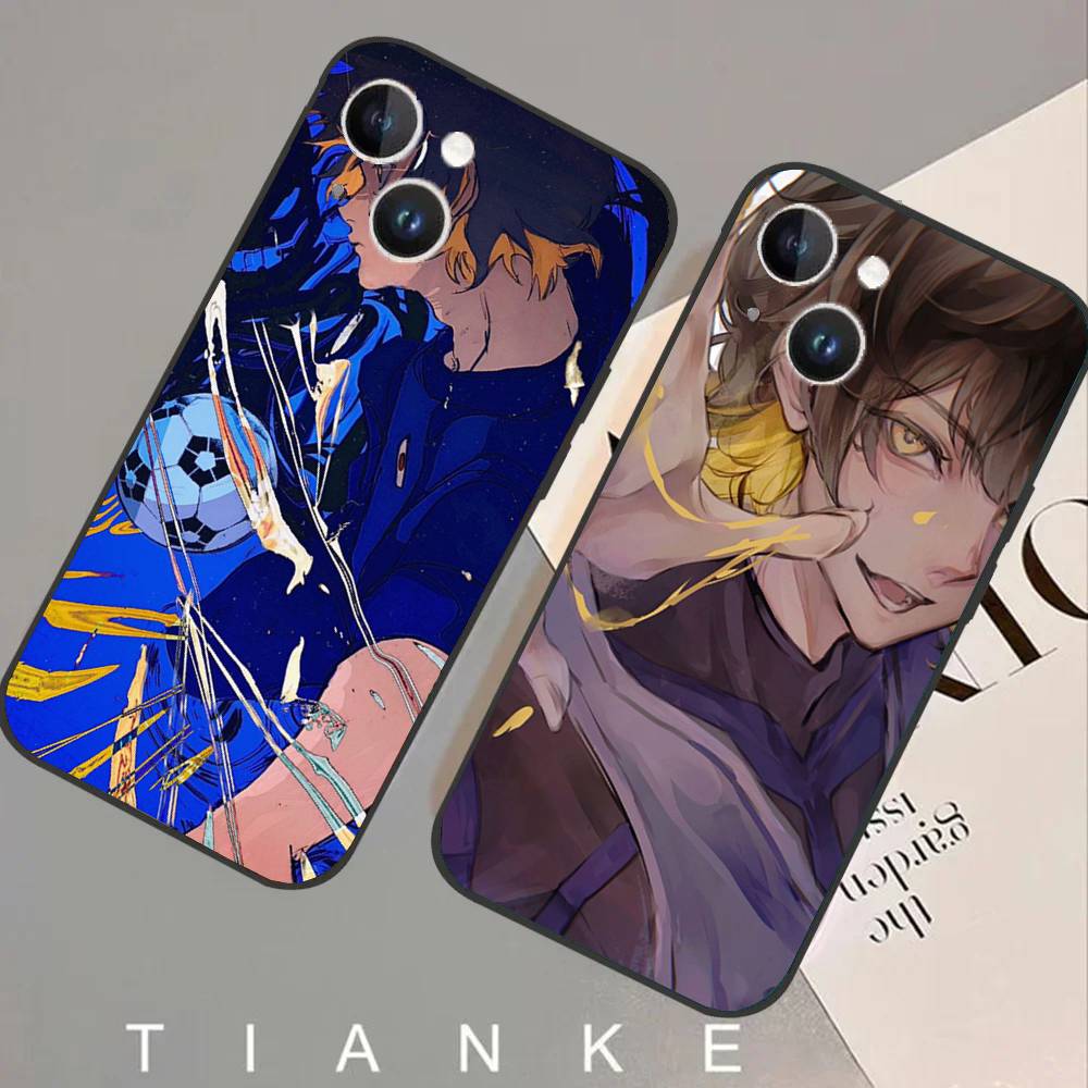 Чехол для телефона Meguru Bachira Anime BLUE LOCK Для iPhone 17 Air 16 15 14 13 Pro Max 11 12 Черный Силиконовый Чехол