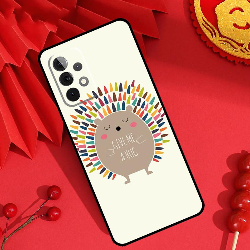 Кавайный Ёжик Сердце Милый Чехол Для Samsung Galaxy M15 M55 M31 M13 M11 M12 M14 M06 M16 M36 M56 M53 M32 M52 M35 M34 M54